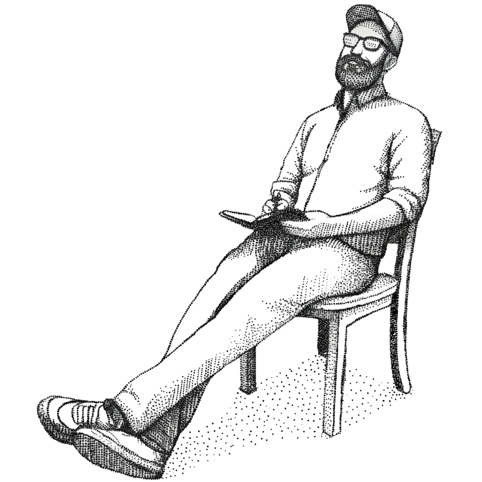 Sketch portrait of Drew Littrell